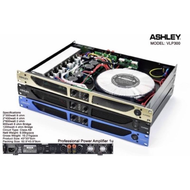 PROMO Power ashley vlp 300 original power amplifier ashley vlp300