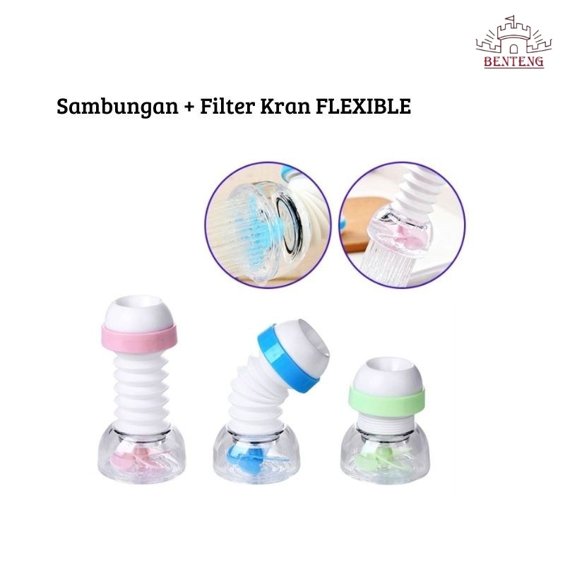 Sambungan Kran FLEXIBLE irit air Keran Splash Shower + Filter Air v4