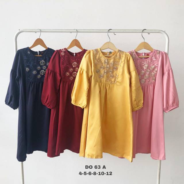 GAMIS ANAK /GAMIS SATIN BRUKAT/ GAMIS KIDSINVOGUE/GAMIS ANAK PEREMPUAN MURAH