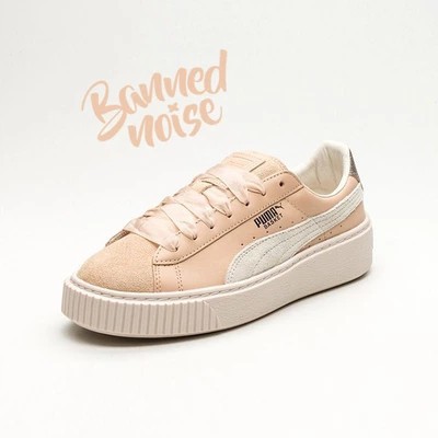  Sepatu  Sneakers Bertali Desain Puma Basket Rihanna Bahan 