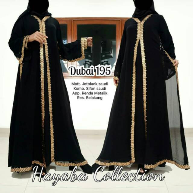 Abaya Eksklusif Dubai 195 Outer Inner