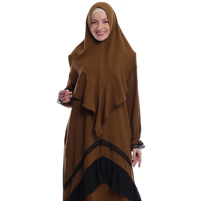 Ishmah syar’i hijab set - Yanna Azwar / brown