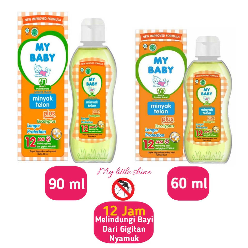 My Baby Minyak Telon Plus 12 Jam 90 Ml 60 Ml Shopee Indonesia