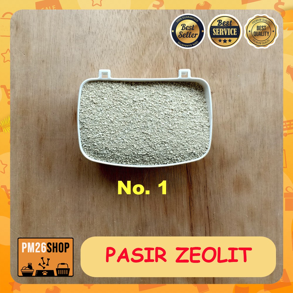 Pasir Kucing Zeolit Pasir Zeolit No. 1 No. 2 atau No. 3 Repack 1 Kg