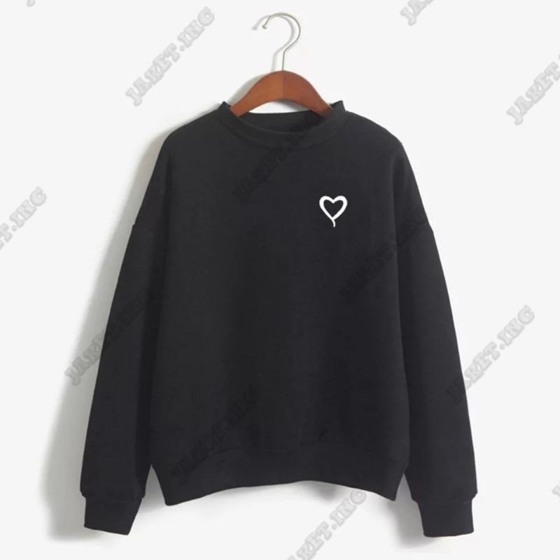 CREWNECK SWEATER SCREEN LOVE WHITE