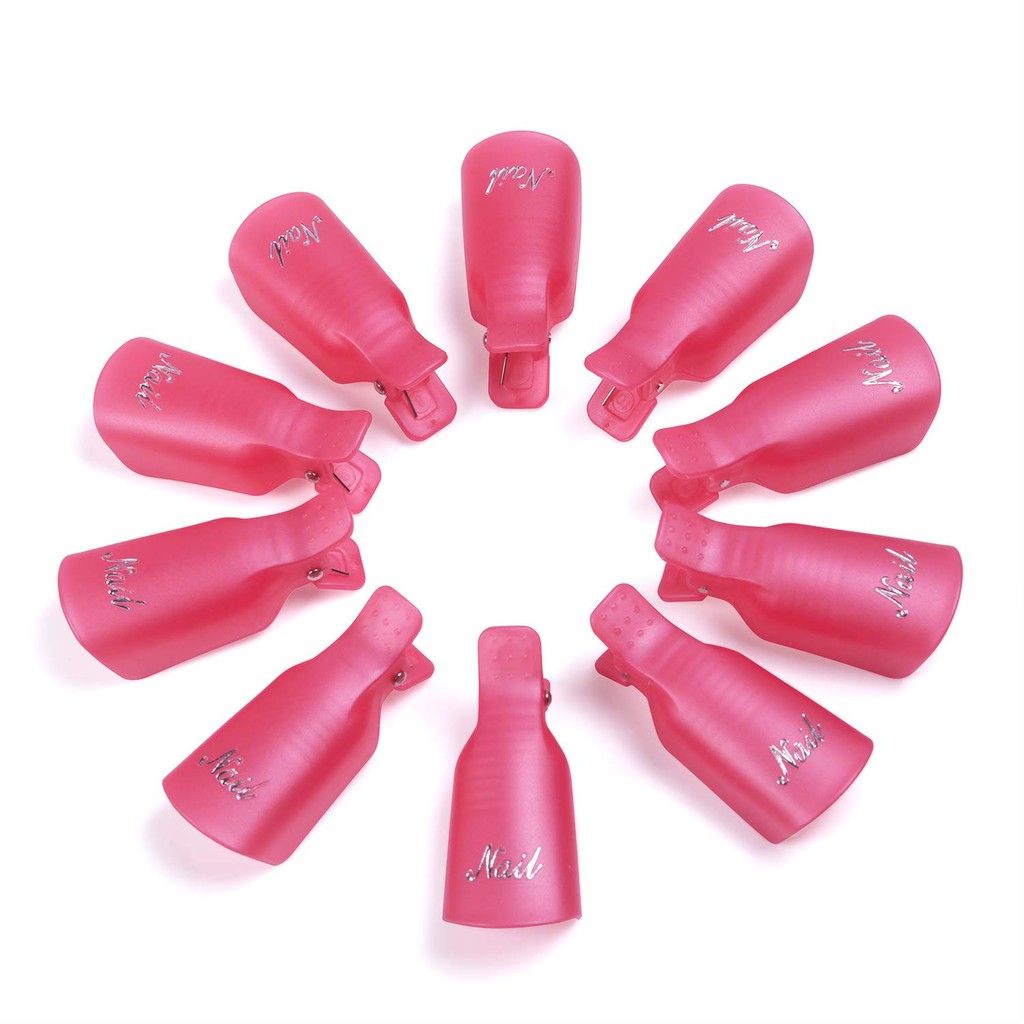 Soal off clip gel polish nail art remover KLIP JEPIT KUKU PEMBERSIH KUTEK GEL SOAK OFF CLIP NAIL REMOVER 10 PCS