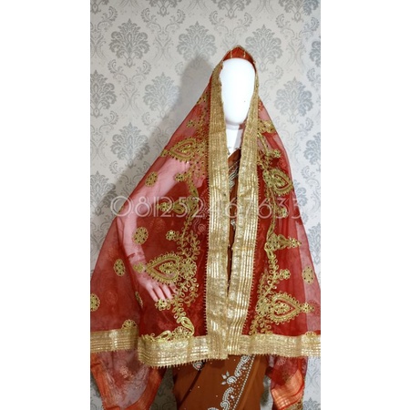 Selendang india ori / dupatta india / selendang pengantin indial-8