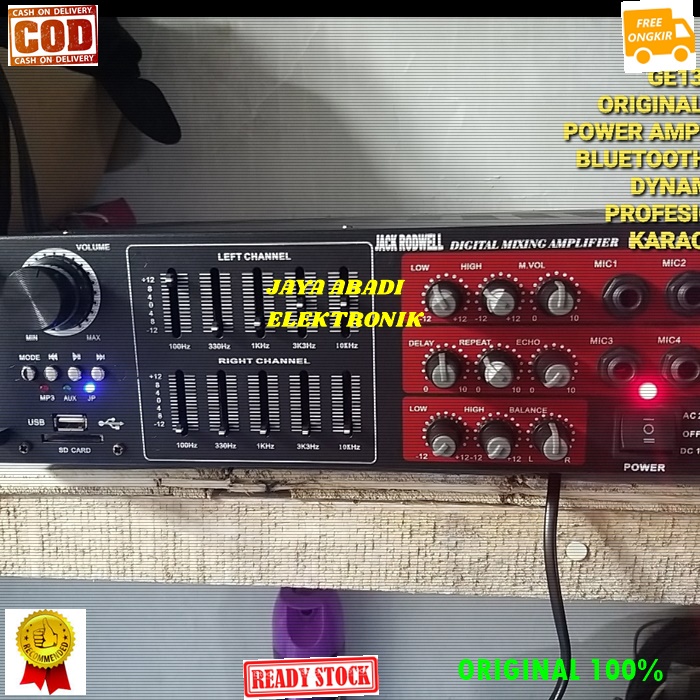 G139 ORIGINAL BLUETOOTH DIGITAL ECHO MIXER POWER AMPLI AMPLIFER BLUETOOT EQUALIZER BLUETOT KARAOKE BLUTUT USB MP3 PLAYER AUDIO SOUND SYSTEM AC DC PROFESIONAL PRO AUX DJ VOCAL VOKAL 4 CHANNEL CHANEL MAXSIMAL SPEAKER PASIF UKURAN BISA SAMPAI 15 INCI SEPASAN