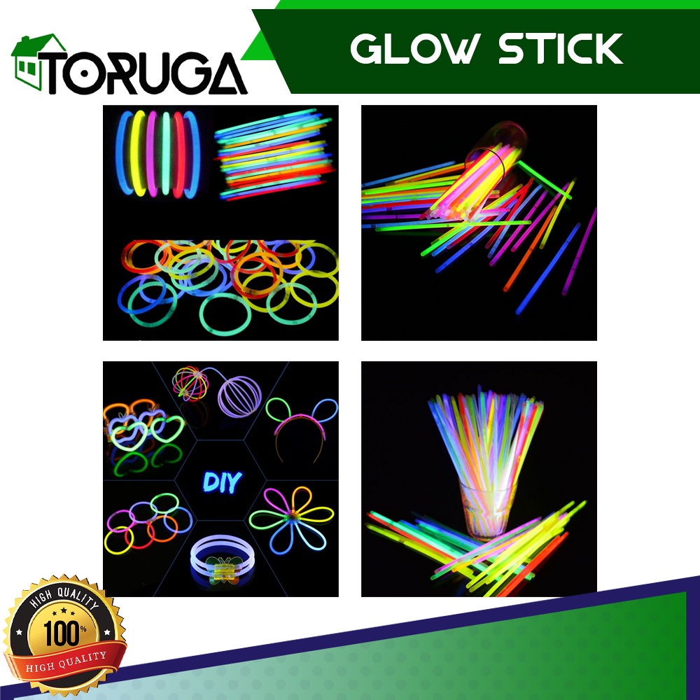 Glowing Stick Glow In The Dark Gelang Fosfor Mainan Anak Glowing Stick Konser 1 TABUNG