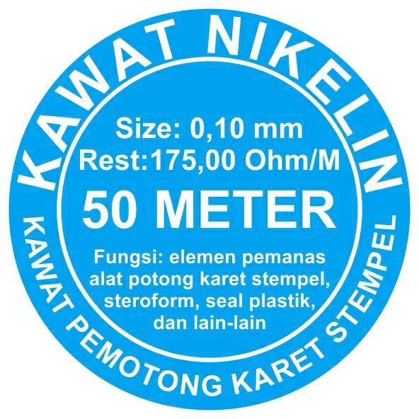 

KAWAT NIIKELIN ( 0,10 mm )/KAWAT PEMOTONG KSRET STEMPEL PROMO -