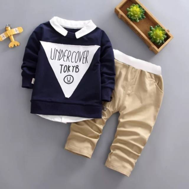 KD ST CACA KS baju anak laki-laki Setelan baju anak umur 3 4 5 tahun pesta anak cowok lucu Lebaran/t
