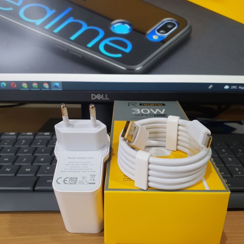 Charger Realme type C ORIGINAL / REALME 5PRO 6 7 PRO NARZO X2 X3 SUPER ZOOM VOOC FAST CHARGING 30W