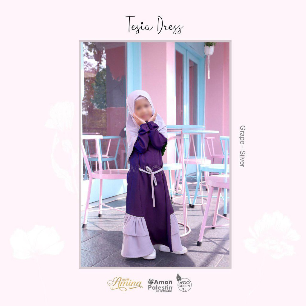 GAMIS TESIA ANAK GRAPE - SILVER BY WANOJA