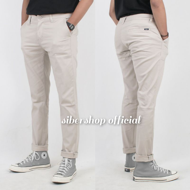 Celana Chino Panjang Pria Celana Casual Bahan Kantor Kerja Berkualitas Premium Size 27-38