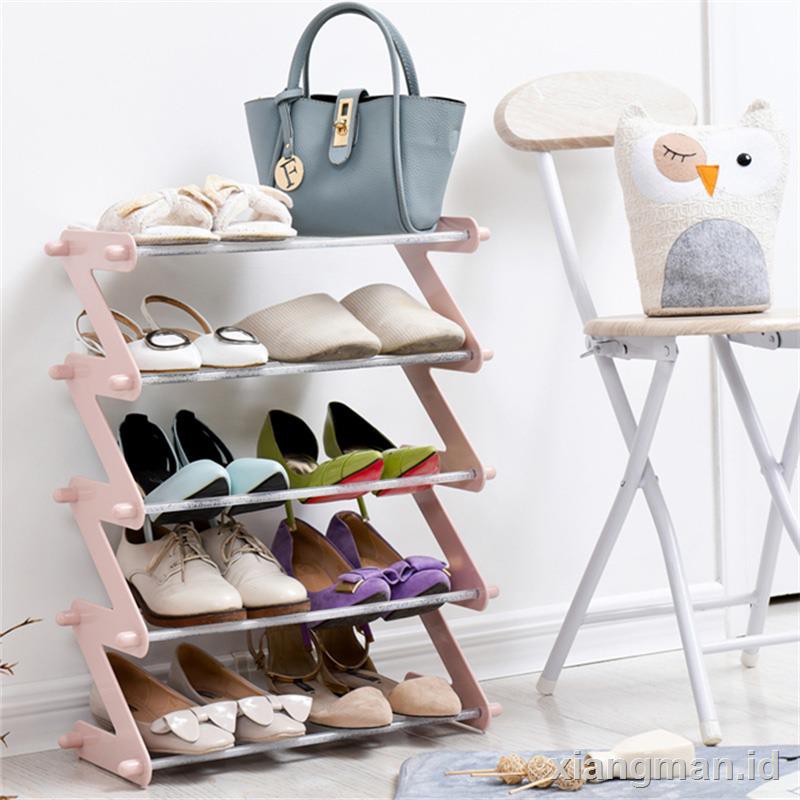 Shoe Rack Multilayer Finishing Frame Put Shelf On Shoes Bedroom Bracket Dormitory Double Receive Shopee Indonesia