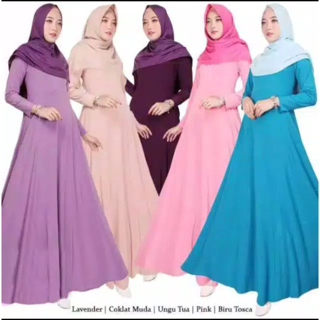 Gamis jersey TEBAL 430 GRAM ADA SAKU-3