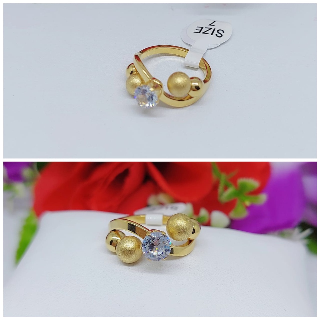 Cincin Titanium Permata Full Perhiasan Fashion T0029-0031