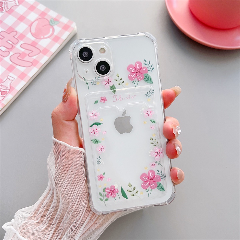 Case Transparan Dengan Holder Kartu Foto Untuk Iphone 1312 Pro Max 12 11pro Max Xs Max 11 7 Plus 8 Plus