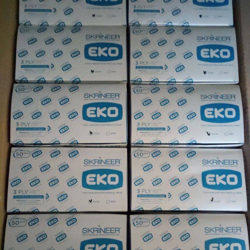MASKER SKRINEER EKO 3 PLY isi 50 pcs