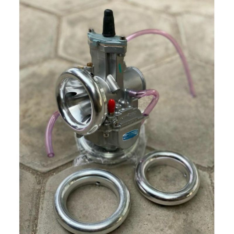 Velocity donat cnc almunium / corong karbu pwl tiger pwk pe 28 30 32 33 34 35 / manisan karburator