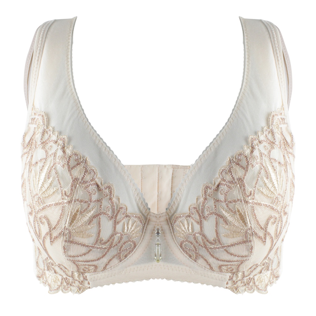 Bh Bra Import Wanita Cantik Bahan Polyster Tanpa Busa Berkawat Cup Brokat
