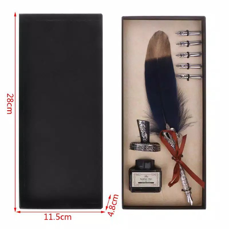 

pulpen fountain retro vintage pen bulu set