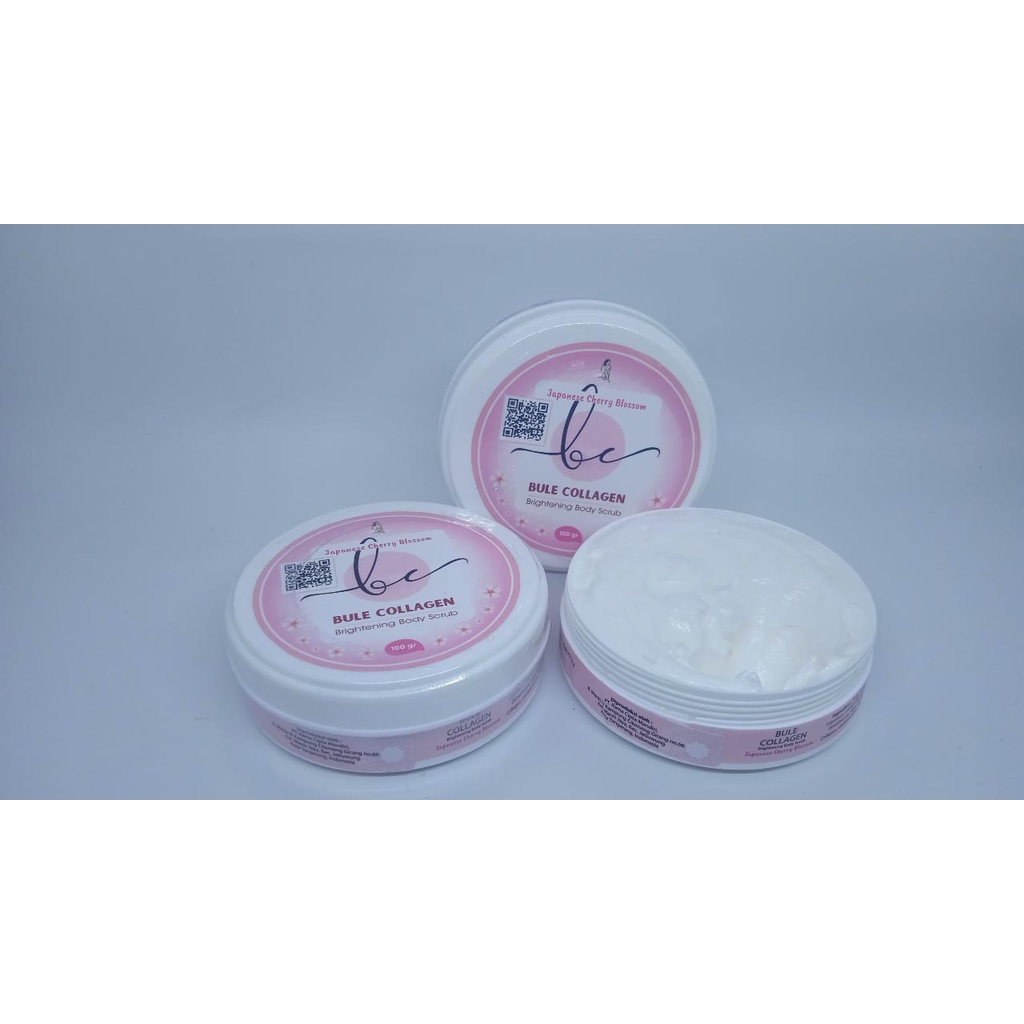 Bule Collagen 100gr Original Brightening Body Scrub Collagen Scrub Mengangkat Sel Kulit Mati Mencerahkan Kulit