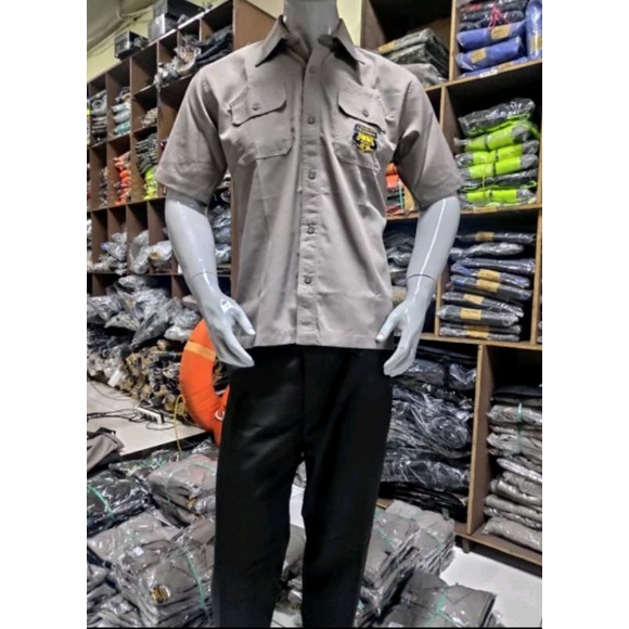 Seragam PDH Satpam coklat DRILL | Seragam PDH Satpam terbaru 2021 DRILL