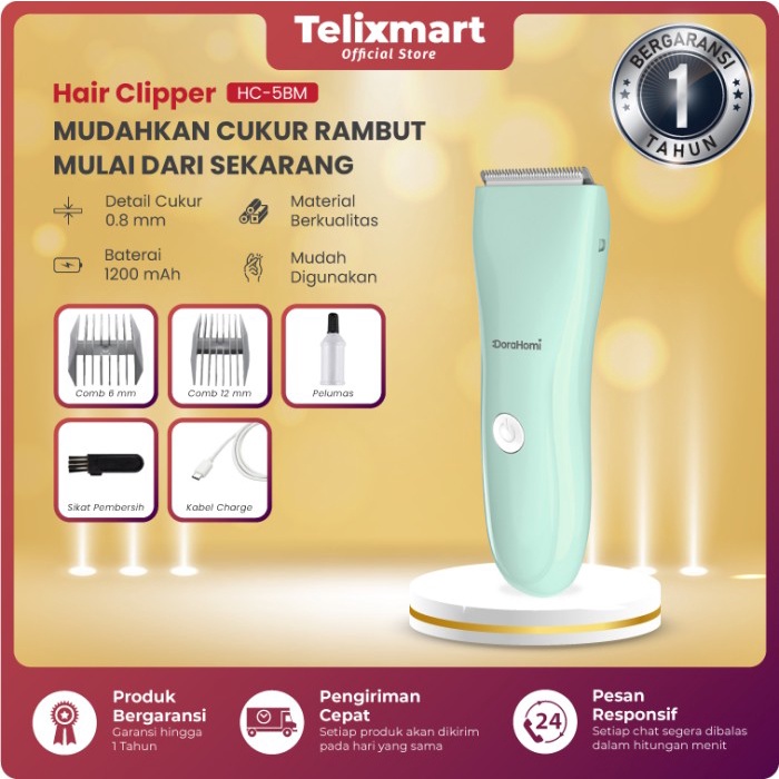 BISA COD Dorahomi Mesin Cukur Rambut Alat Pencukur Kumis Jenggot Baterai