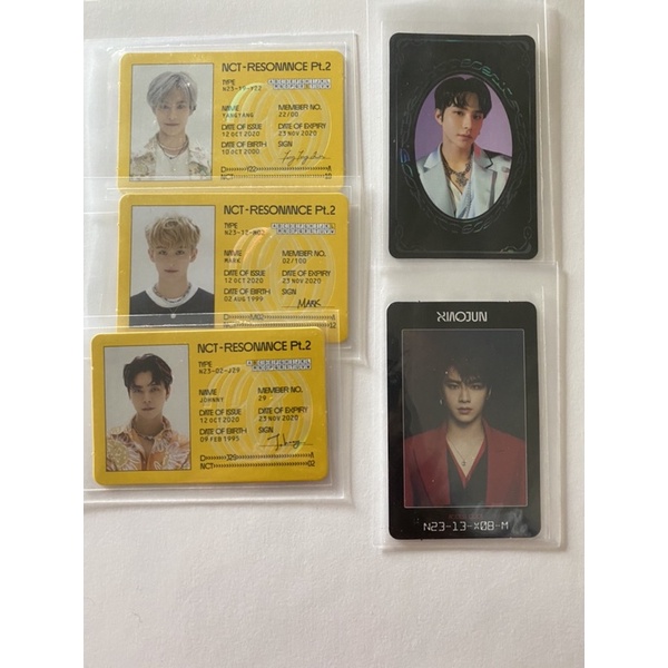 (OFFICIAL) ID CARD YB AC NCT MARK JOHNNY YANGYANG XIAOJUN JUNGWOO