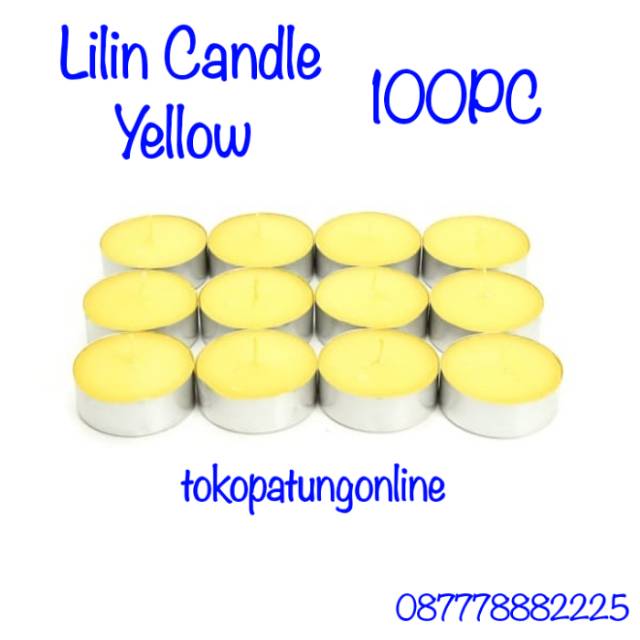 Lilin Kuning Candle Light Dinner Cafe Aromaterapi Aromatherapi 100PC