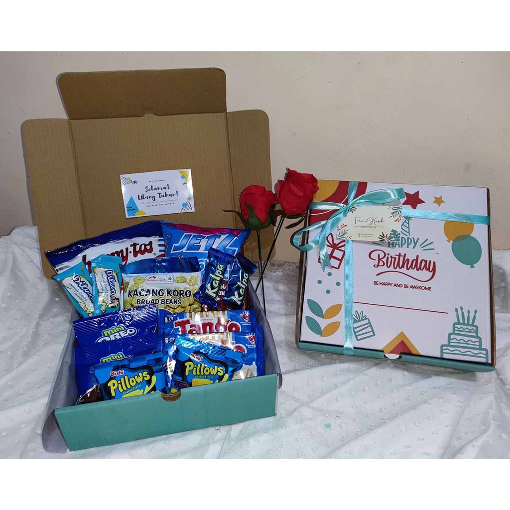 

SNACK BOX/GIFT BOX Hampers Snack untuk Ulang Tahun, Wisuda