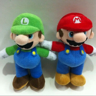 NEW Super Mario Bros. Mario and Luigi 9.8&quot; High Plush Toy Doll