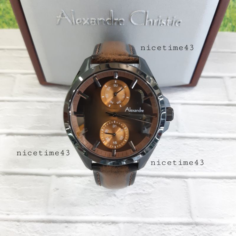 jam tangan pria original alexandre christie ac6573mf