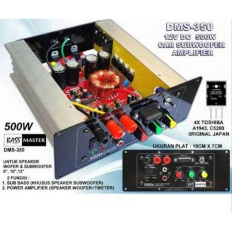 kit Basstube monoblok bass master DMS-350 ASLI 500WATT