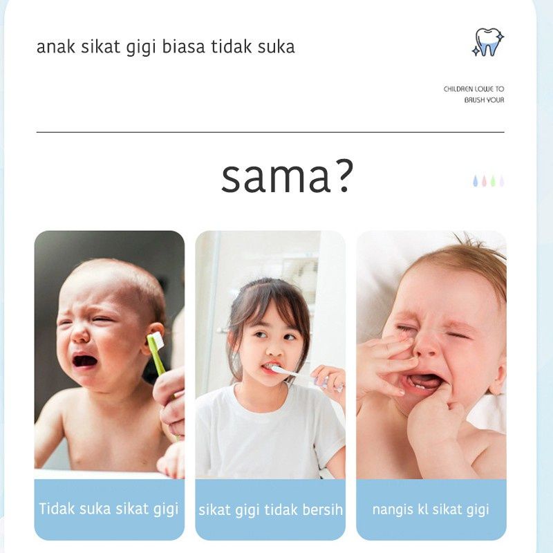 Sikat Gigi Anak Bahan Silikon Bentuk Model U