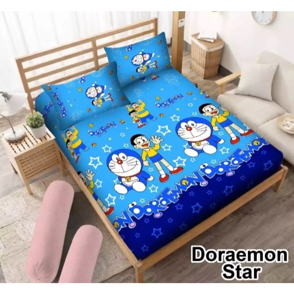 HOME MADE 1 Set SPREI GAMBAR KARTUN Ukuran 180x200cm NO.1 BAHAN KATUN - ANTI LUNTUR