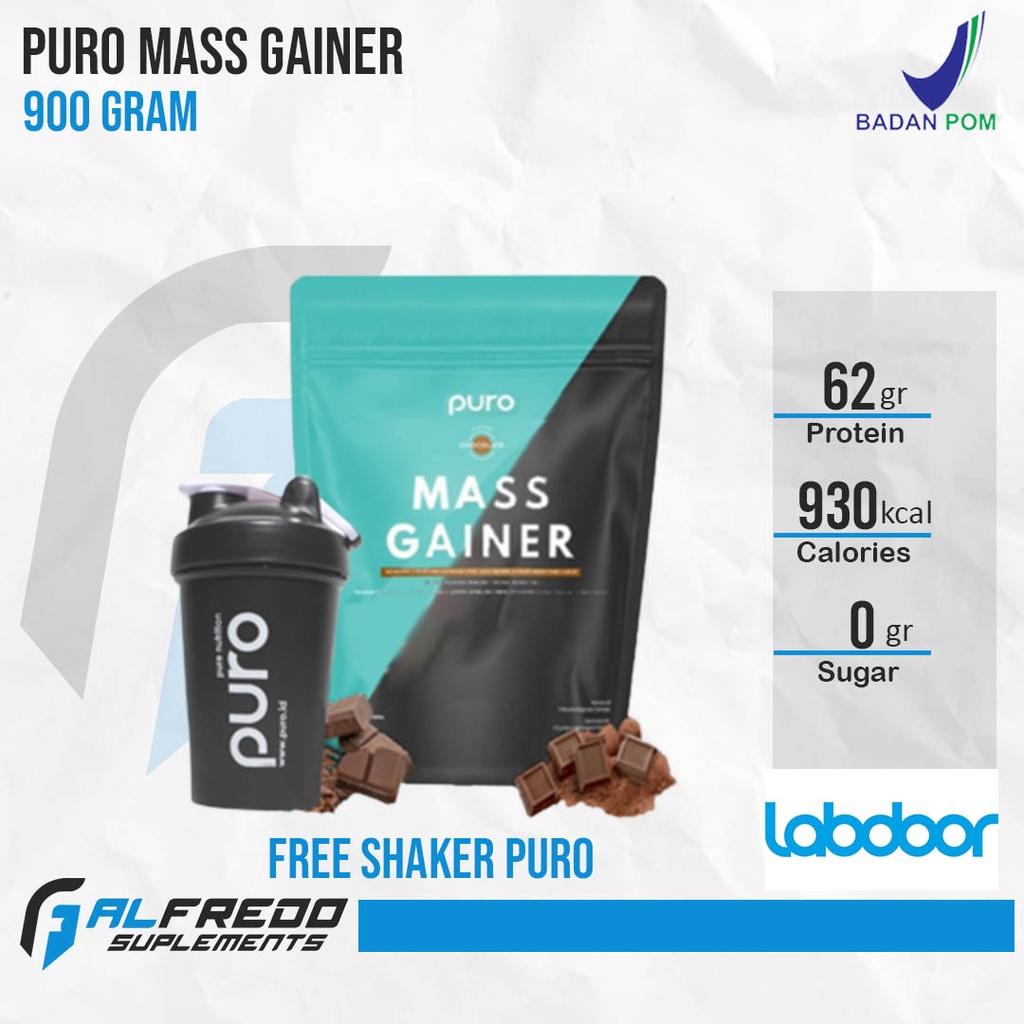 Gainer PURO Mass Weight Gain 900 Gram Penambah Berat Badan BPOM HALAL Mass Gainer