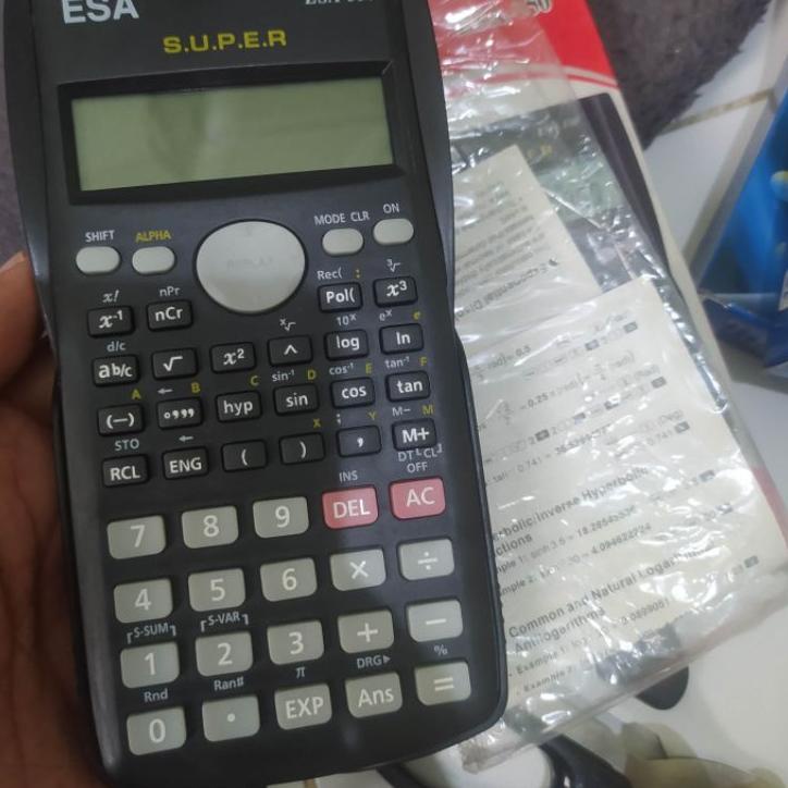 

Muraaaahh.. KALKULATOR SCIENTIFIC ESA 350 SIN COS TAN terlaris berkualitas Kalkulator Scientific School Murah 12 Digit Sin Cos Calculator Kantor Sekolah Bagus 350MS