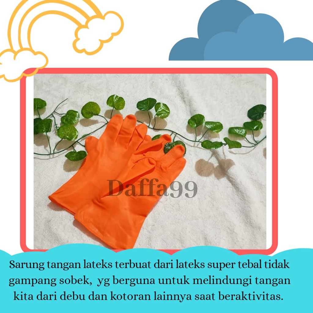 Sarung Tangan Cuci, Sarung Tangan Tukang Kebun, Bahan Karet Tidak Licin