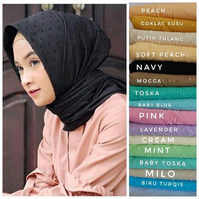 Sale Segiempat Rubby Dot Jilbab Rubiah Square Rubi Motif Timbul Dot Dan Kotak Shopee Indonesia