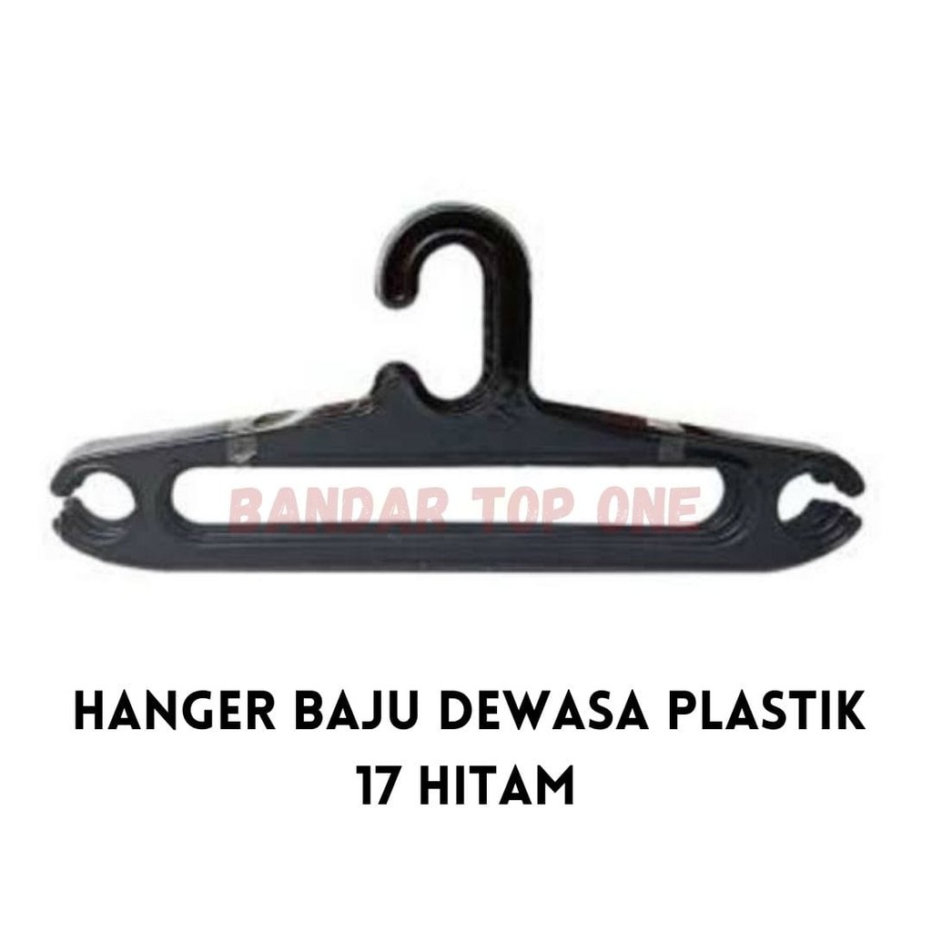 Hanger 17 Hitam  DEWASA HARGA PER LUSIN