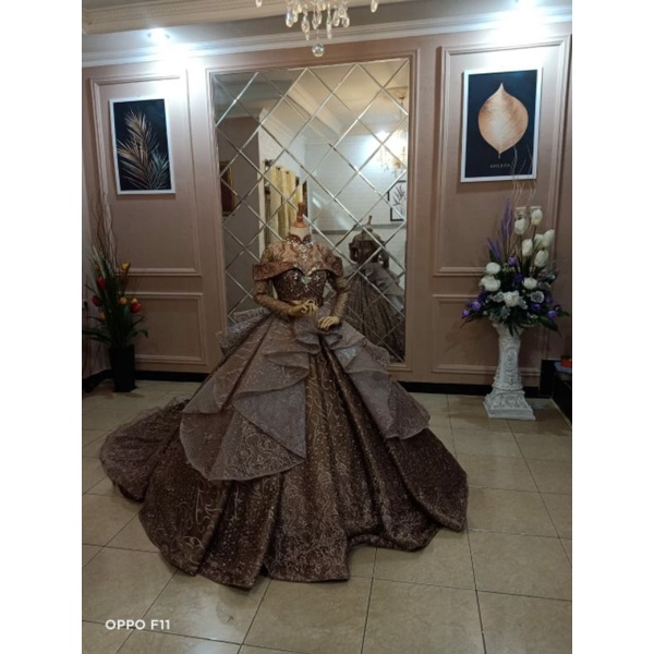 Gaun pengantin barbie termurah/wedding dress