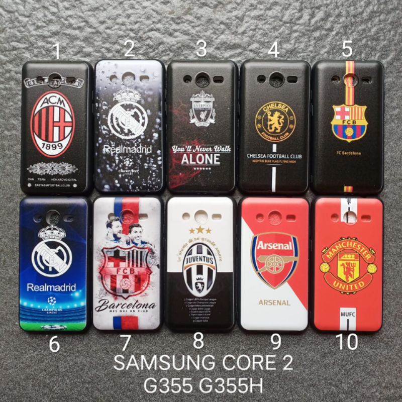 Case gambar Samsung Core 2 G355 G355H motif cowok ( 3 motif ) soft softcase softshell silikon cover casing kesing housing