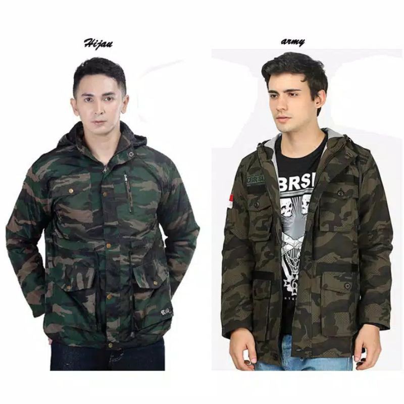 Jaket Camo Loreng Pria Army Tentara Abri TNI Premium Garansi Original