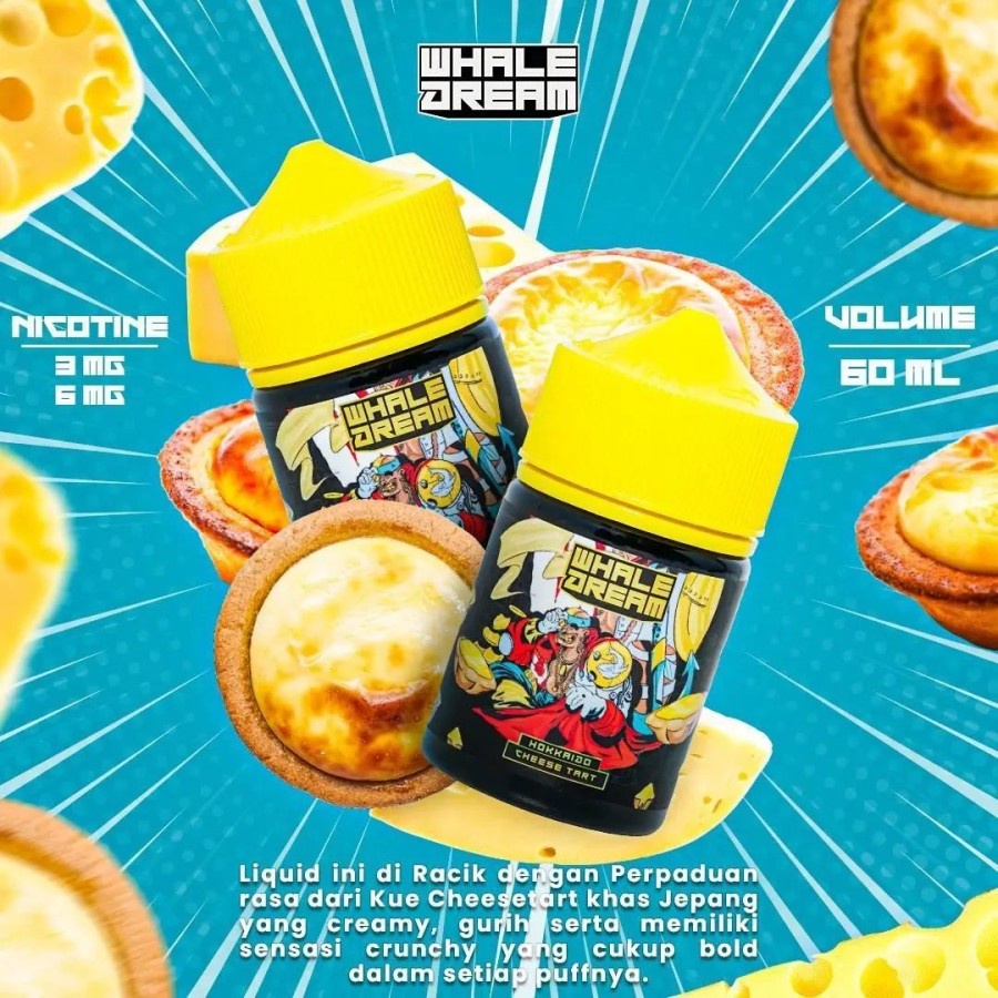 WHALE DREAM V1 HOKKAIDO CHEESE TART CUKAI BARU!!! - 60ML