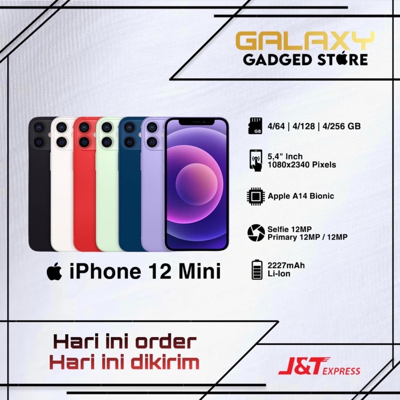 Jual Apple iPhone 12 Mini 4/64GB|4/128GB|4/256GB Second Fullset Normal