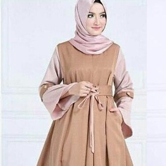 MARBELLA DRESS MAXI Promo gamis balotelli Fashion muslim Baju wanita modis /nonihijab/wickycollction-MOCCA