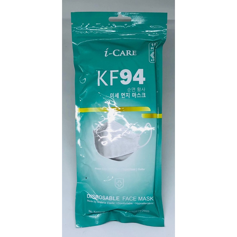 Masker KF94 ICARE 4PLY Embos I-Care Korea Earloop KF 94 Premium Quality