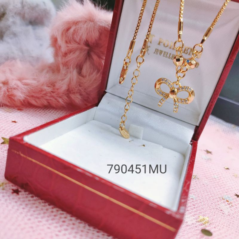 Kalung Koye Wanita Titanium Anti Karat Lapis Emas Jewelry 451MU